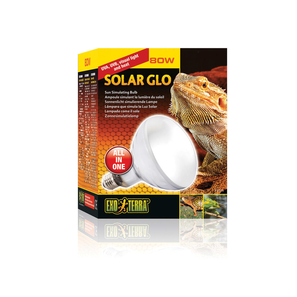 Exo Terra Solar Glo Mercury Vapor Lamp - 80W Reptile UVB UVA Heat Bulb