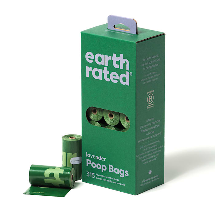 Earth Rated Lavender Scented Dog Poop Bags - 21 Rolls / 315 Count Refill