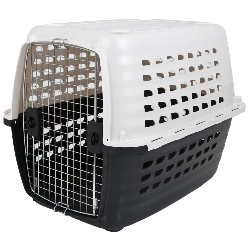 Petmate Compass Dog Kennel, 36 in, 50-70 lbs, White/Black