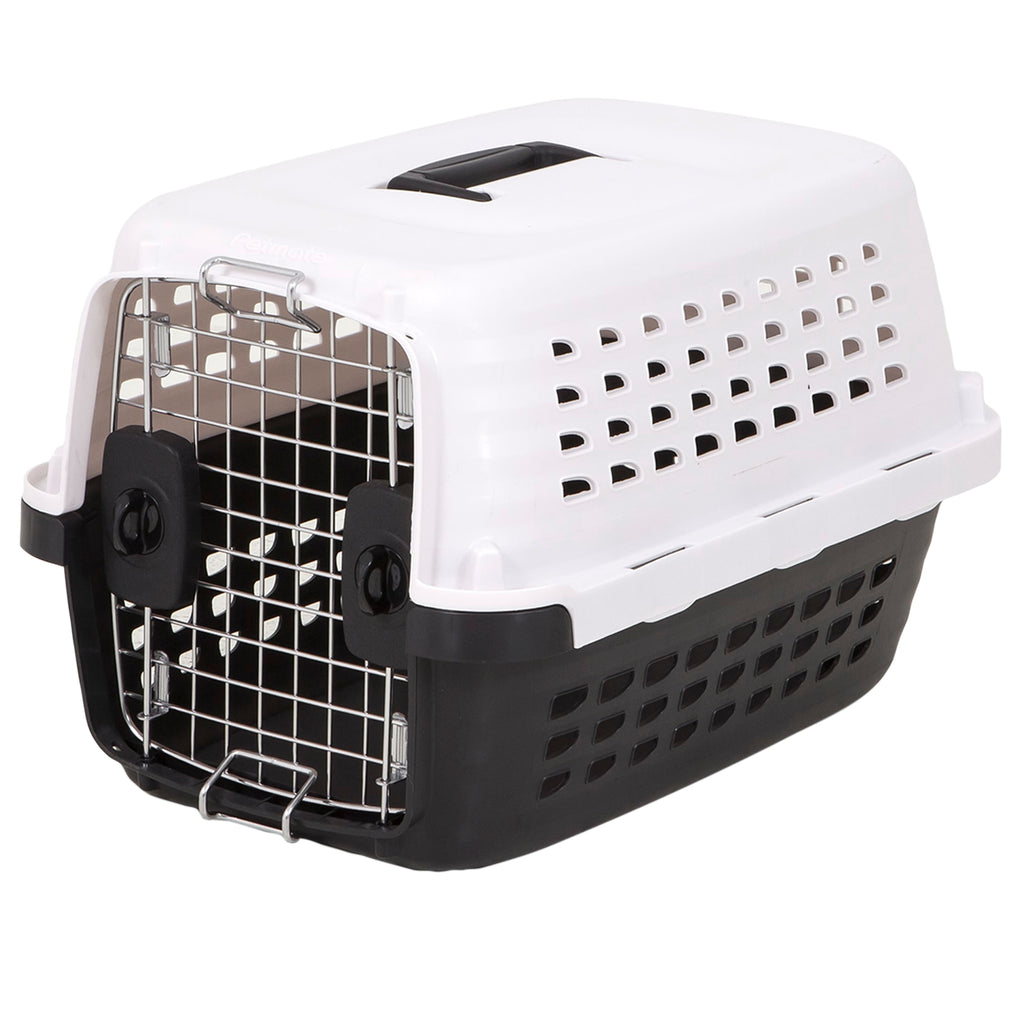 Petmate Compass Fashion Kennel 24 inch White/Black - Dog/Cat Carrier