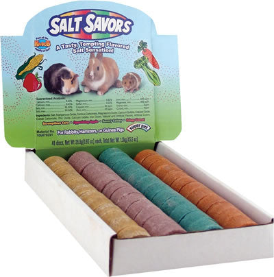 Kaytee Mini Salt Savors for Small Animals (Hamsters, Guinea Pigs) - Flavored Mineral Supplement