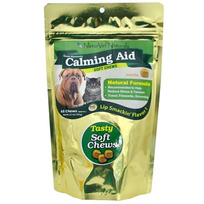 NaturVet Quiet Moments Calming Aid for Dogs with Melatonin - 65 Soft Chews