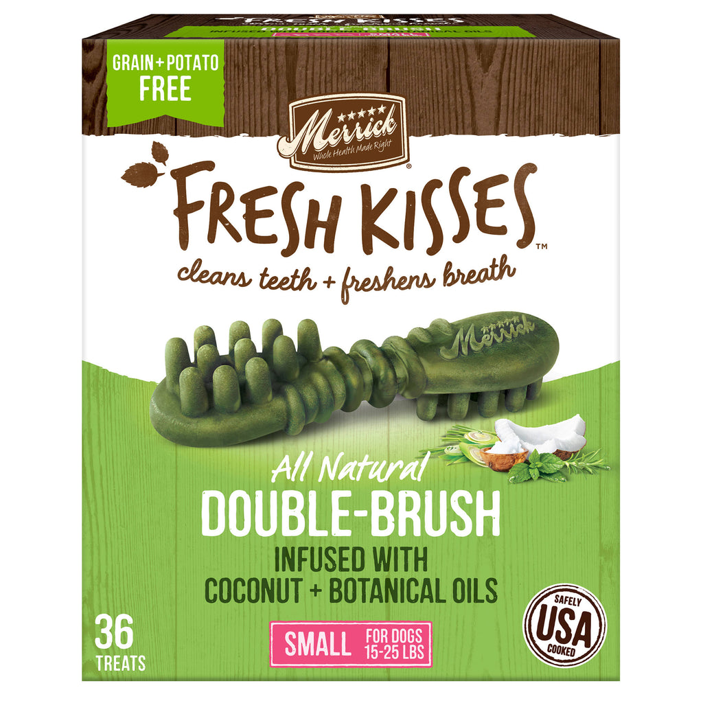 Merrick Fresh Kisses Small Dog Dental Treats - Coconut & Botanical Oils, 36 Count
