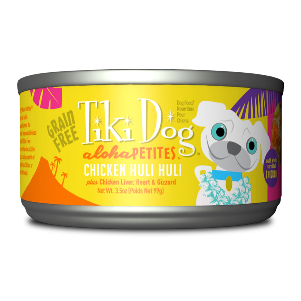 Tiki Dog Aloha Petites Chicken Huli Huli Wet Dog Food, 3.5 oz, 24 Pack