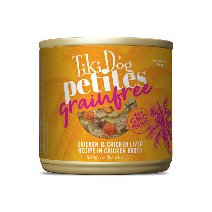 Tiki Dog Petites Grain Free Chicken Wet Dog Food Cans, 9 oz.