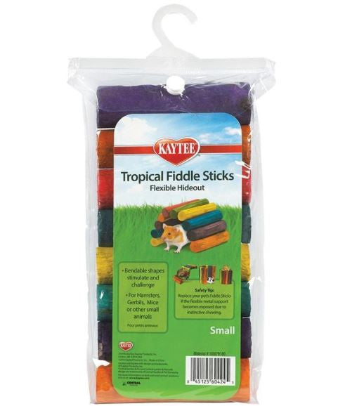 Kaytee Tropical Fiddle Sticks Hideout - Small Animal Toy, Flexible & Bendable