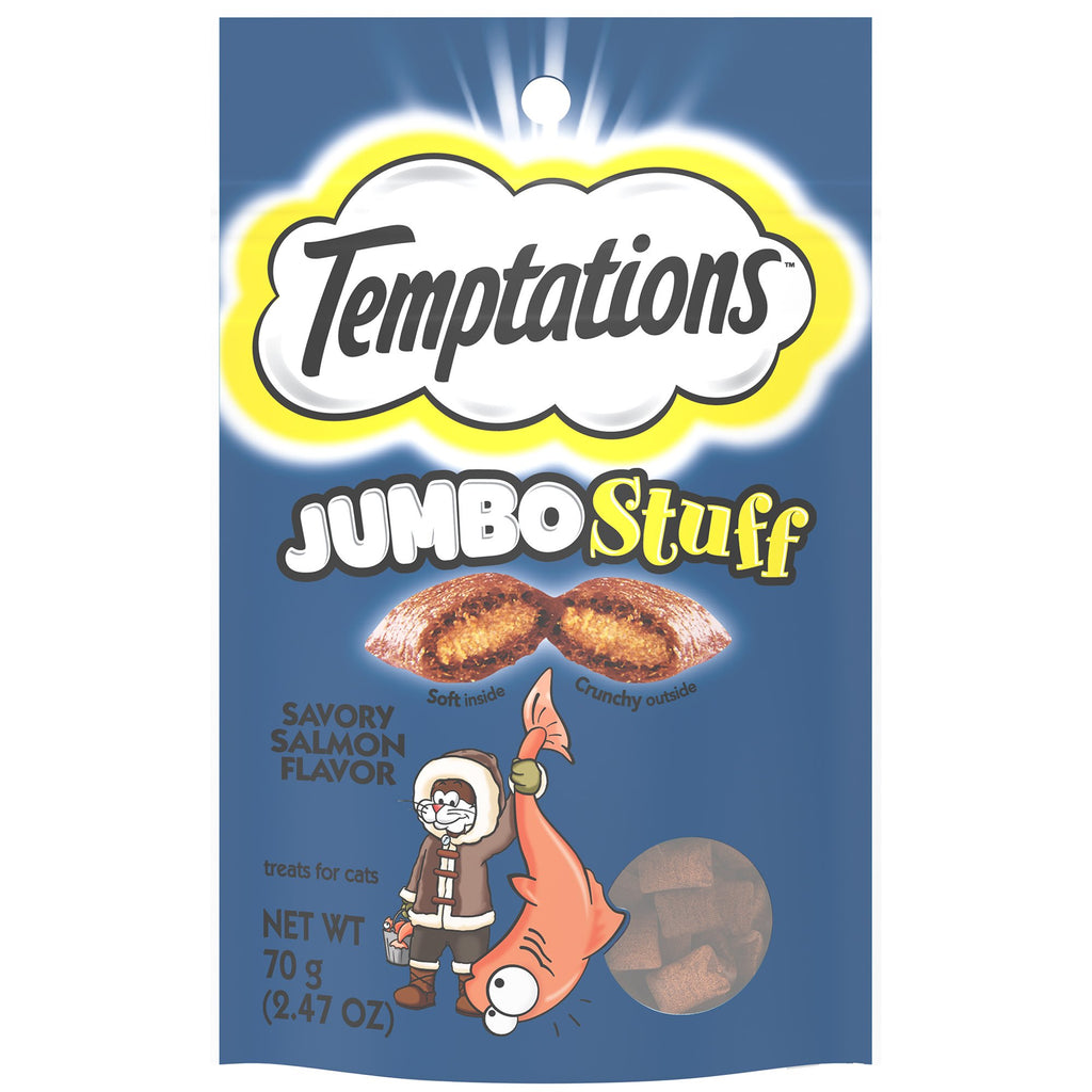 TEMPTATIONS Jumbo Stuff Crunchy and Soft Cat Treats Savor...