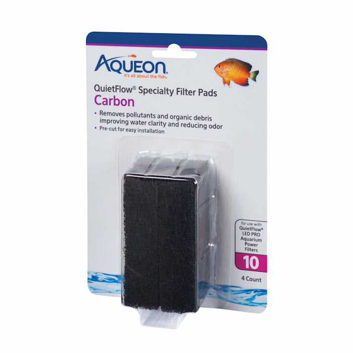 Aqueon QuietFlow 10 Specialty Filter Pads Carbon 4pk