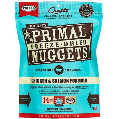 Primal Freeze Dried Raw Cat Food Nuggets - Chicken & Salmon Formula - 5.5 oz