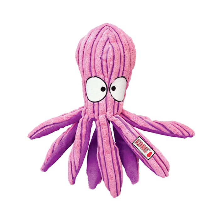 KONG Cuteseas Octopus Dog Squeaky Toy, Large, Pink/Purple