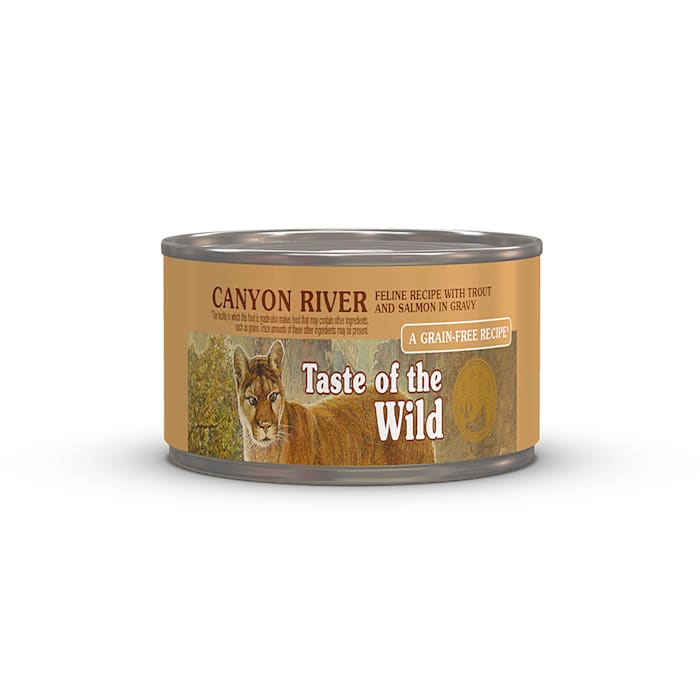 Taste of the Wild Canyon River Feline Recipe, Trout & Smoked Salmon Grain-Free Wet Cat Food, 3 oz Can