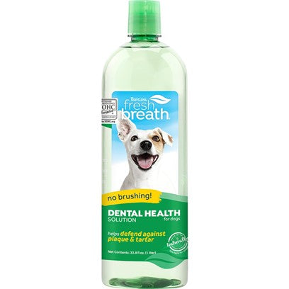TropiClean Fresh Breath Water Additive for Dogs & Cats - 16 oz Dental Care Solution