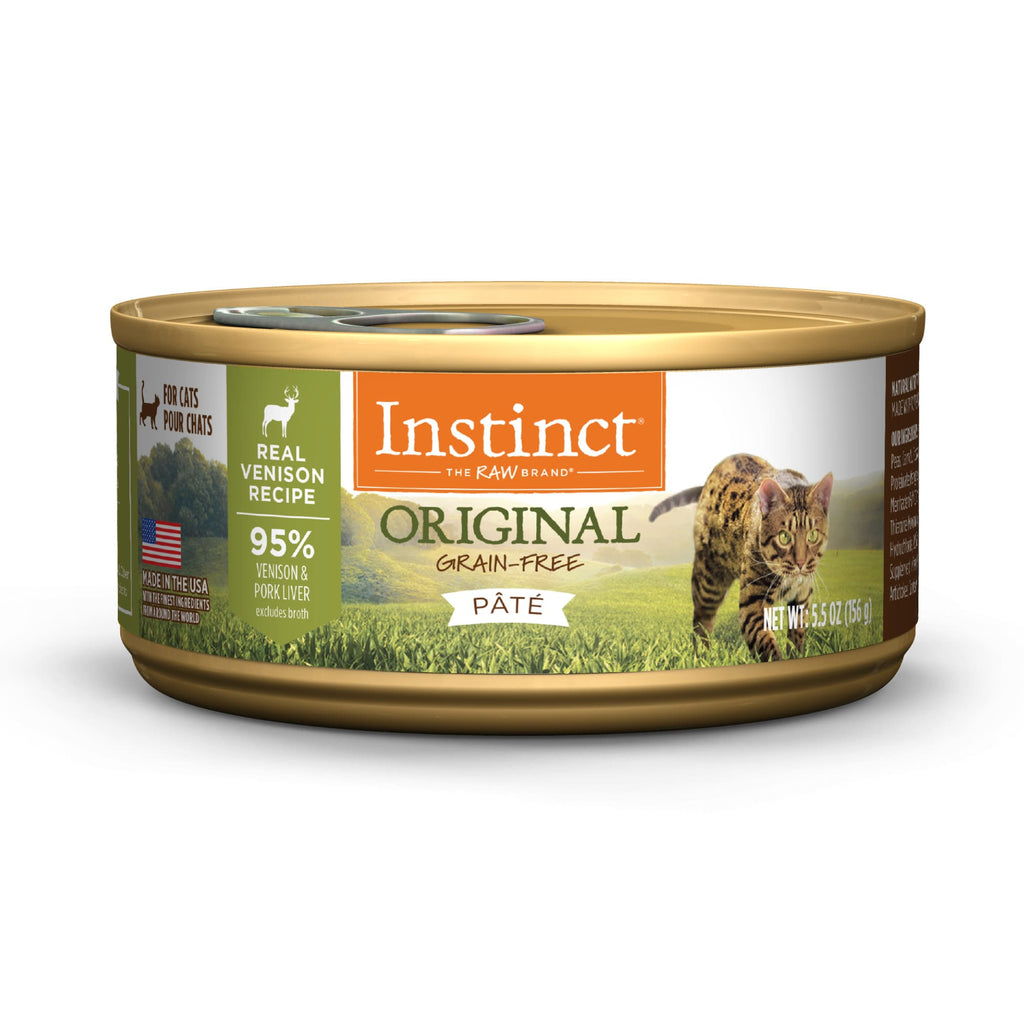 Instinct Original Grain-Free Real Venison Recipe Wet Cat Food, 5.5 oz Can