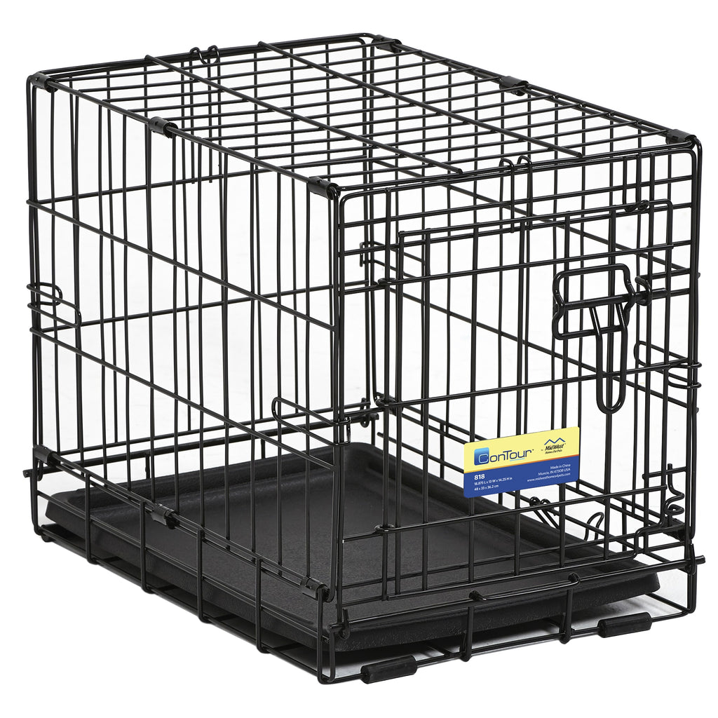 Midwest Contour Single Door Dog Crate - 18x12x14 Inches - Black - Model 277081