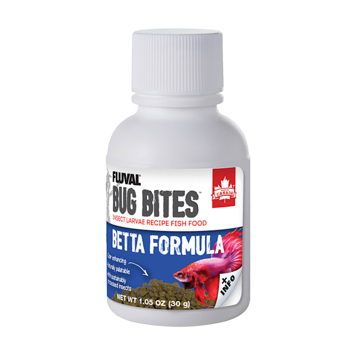 Fluval Bug Bites Betta Granules with Shrimp 1.06 oz (30g) - Complete Fish Food