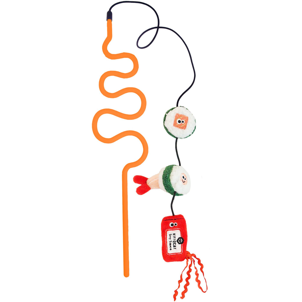 Mad Cat Sushi Swiper Wand Toy for Cats, One Size Fits All...
