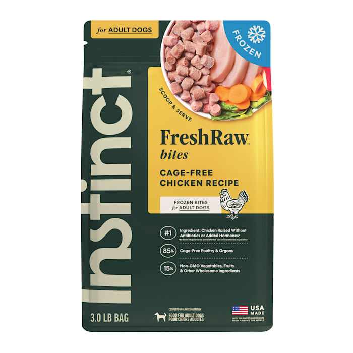 Instinct Frozen Raw Bites Grain Free Cage Free Chicken Re...