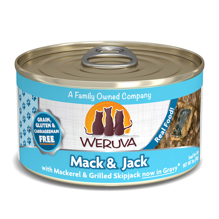 Weruva Classic Cat Mack & Jack, Mackerel & Skipjack Tuna Wet Food, 3 oz Can (Single)
