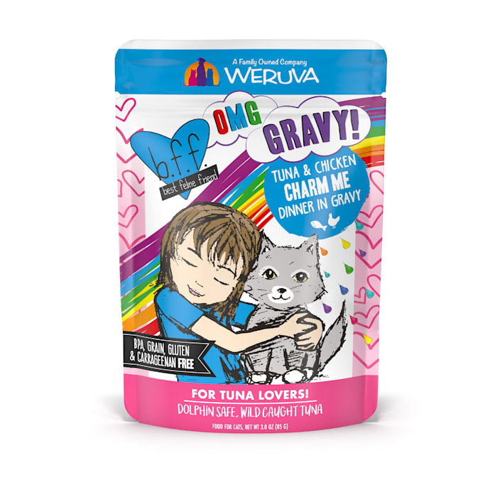 Weruva BFF OMG Cat Food - Tuna & Chicken Charm Me in Gravy - 3oz Pouch
