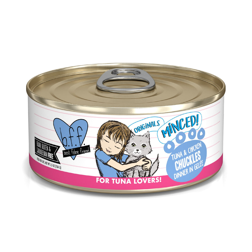 Weruva BFF Originals Chuckles Tuna & Chicken Grain-Free Wet Cat Food, 5.5 oz Can