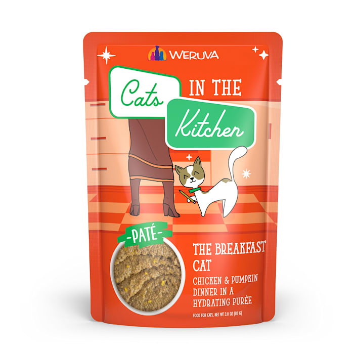 Weruva Cats in the Kitchen The Breakfast Cat Chicken & Pumpkin Pate Wet Cat Food Pouch, 3 oz