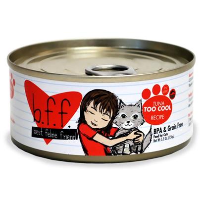 Weruva BFF Tuna Too Cool Cat Food, 5.5 oz Can - Grain-Free, High Moisture Tuna in Aspic