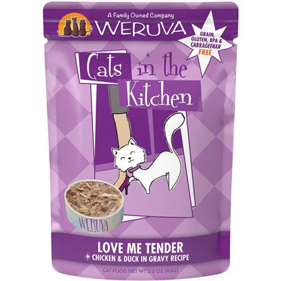 Weruva Cats in the Kitchen Love Me Tender - Chicken & Duck Wet Cat Food Pouch, 3 oz
