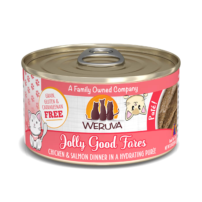 (12 Pack) Weruva Pate Jolly Good Fares Chicken & Salmon D...