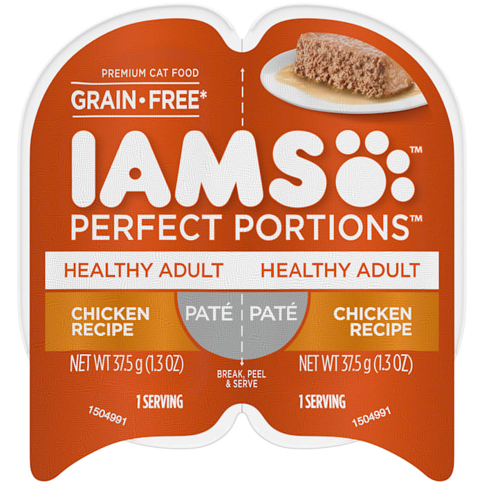 IAMS Perfect Portions Adult Grain-Free Chicken Pate Wet Cat Food, 2.6 oz