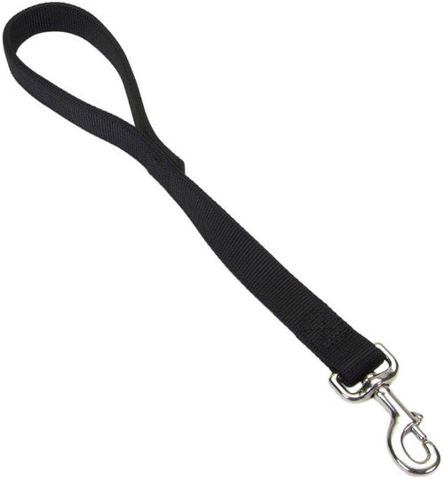 Coastal Pet Double-Ply Nylon Traffic Dog Leash, Black, 1" x 18"
