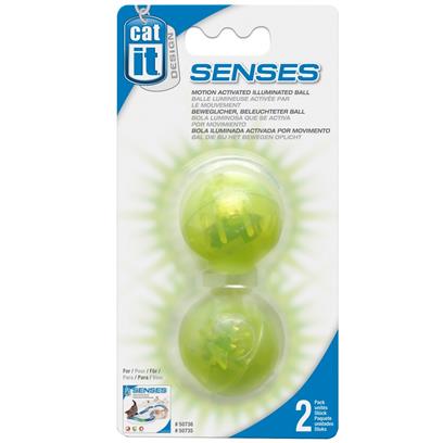 Catit Design Senses Illuminated Motion Activated Cat Ball Toy - 2 Pack