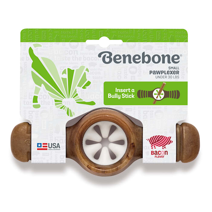 Benebone Pawplexer Bacon Small - Interactive Dog Chew Toy