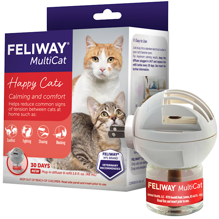 Feliway MultiCat Diffuser Starter Kit - 30 Day Calming Pheromone Plug-In for Cats