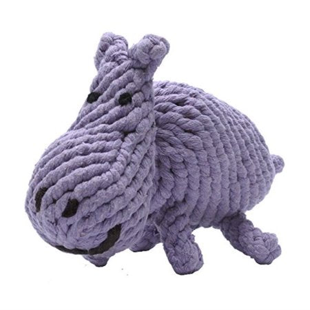 Jax and Bones Hank The Hippo Jumbo Good Karma Rope Toy, 12"