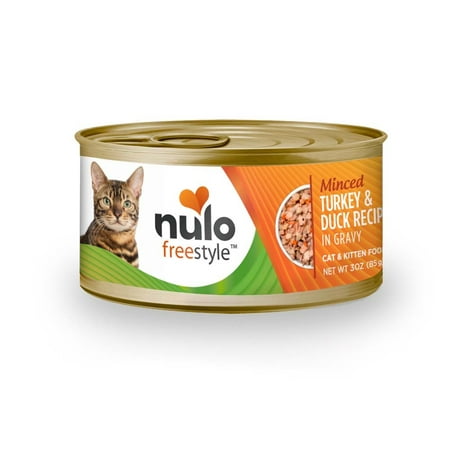 Nulo Freestyle Minced Turkey & Duck Grain-Free Wet Cat & Kitten Food, 3 oz Can