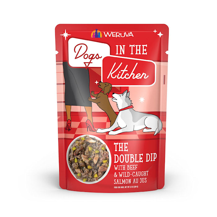 Weruva Dogs in the Kitchen The Double Dip Wet Dog Food - Beef & Salmon Pouch, 2.8 oz