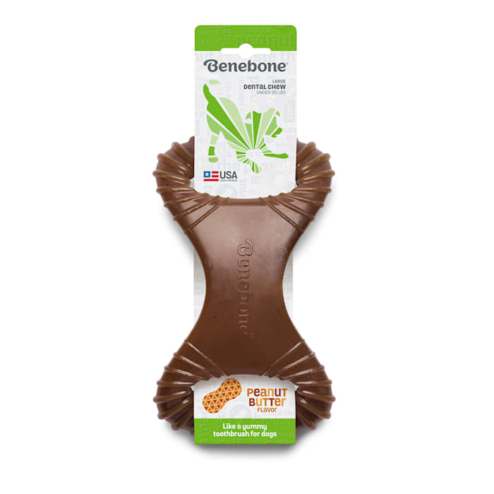 Benebone Dental Chew Large - Peanut Butter Flavored Dog Toy