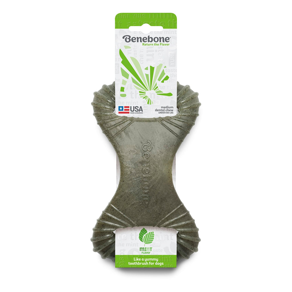 Benebone Medium Mint Dental Dog Chew Toy