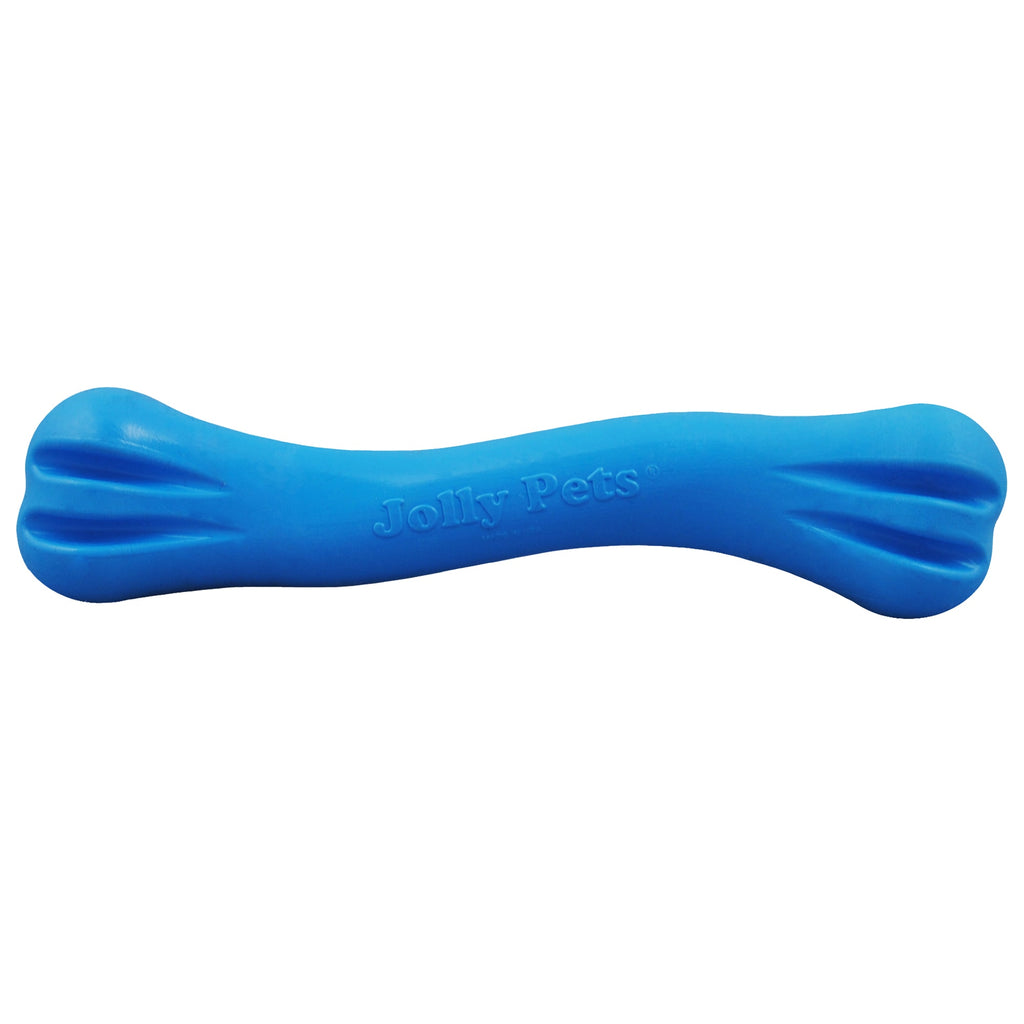 Jolly Pets Jolly Chew Bone 8 inch BLUE Rubber Chew Toy fo...