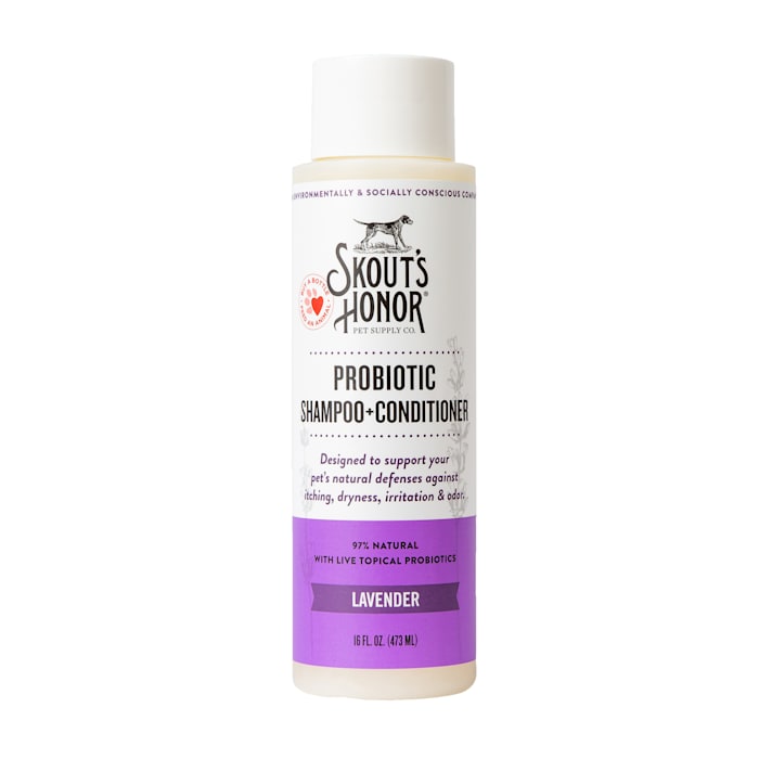 Skout's Honor Probiotic Pet Shampoo & Conditioner - Lavender - 16 oz - 2-in-1 Dog Shampoo
