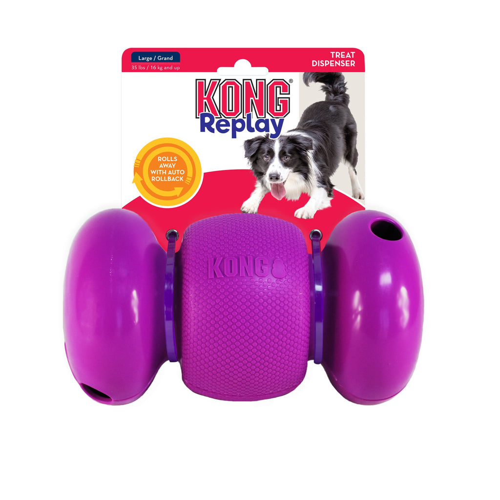 KONG RePlay Treat Dog Toys, Large, Purple