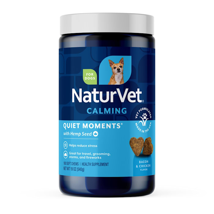 NaturVet Hemp Quiet Moments Plus Hemp Seed Dog Chews - 180 Pack