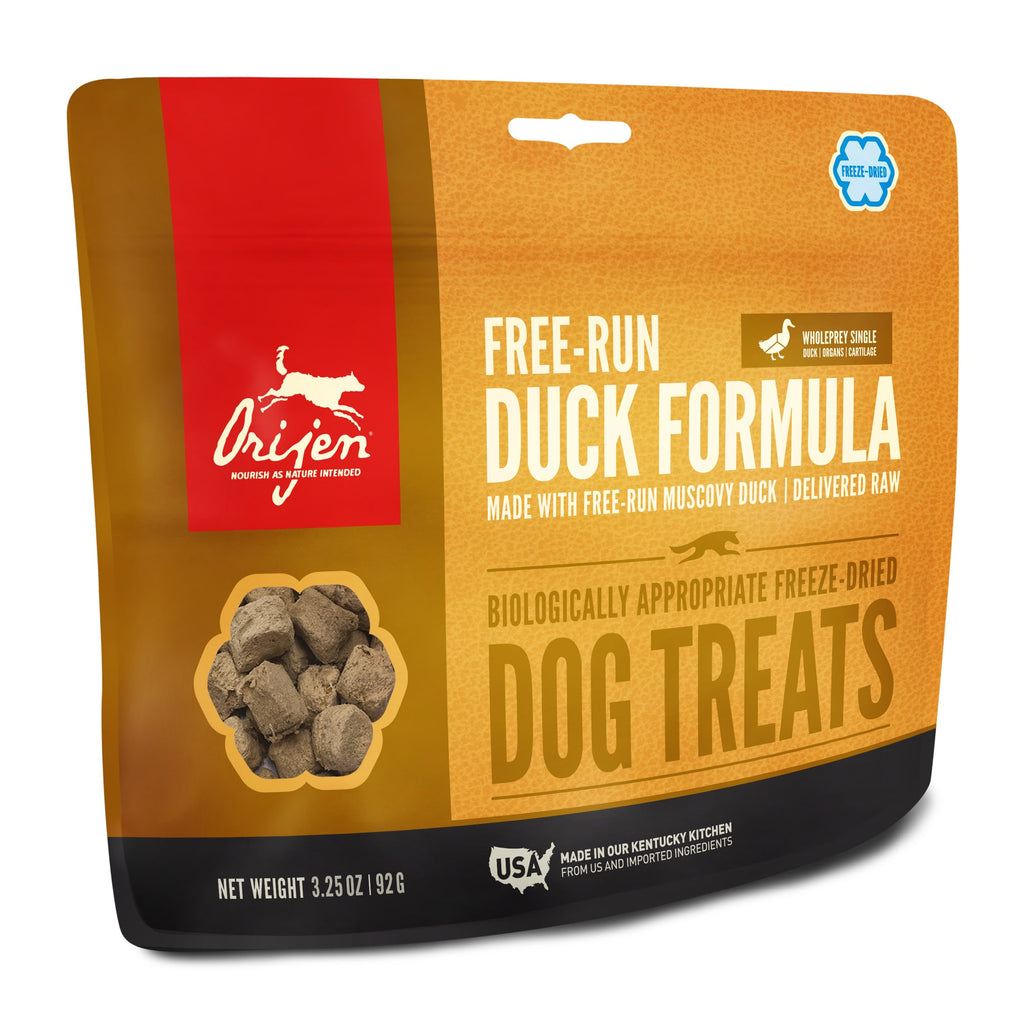 ORIJEN Freeze Dried Dog Treats - Free Run Duck Recipe - 3.25oz Grain-Free, High Protein
