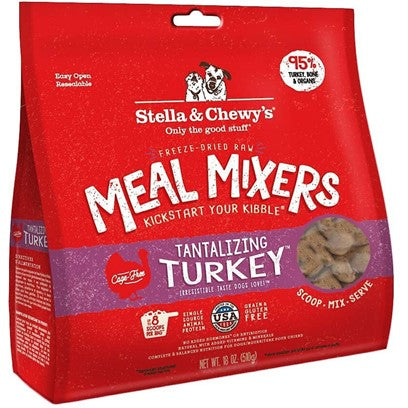 Stella & Chewy's Freeze-Dried Raw Tantalizing Turkey Meal Mixers Dog Food Topper, 18 oz