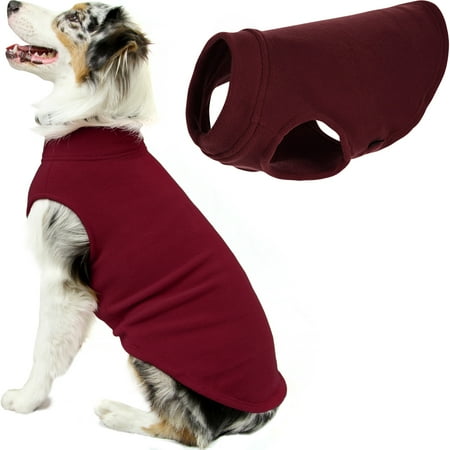 Gooby Stretch Fleece Vest for Dogs - Burgundy - 3X-Large Pullover Dog Sweater Jacket