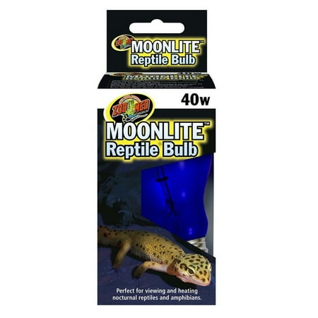 Zoo Med Moonlite Reptile Bulb - 40 Watt - Nighttime Heat & Viewing for Reptiles & Amphibians