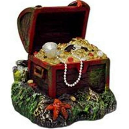 Blue Ribbon Exotic Environments Captain Kidd's Buried Treasure Aquarium Ornament 3x3x3in