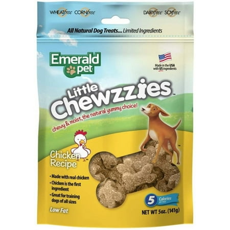 Emerald Pet Little Chewzzies Wheat-Free Training Dog Treats, Chicken, 5 oz