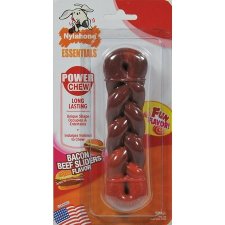 Nylabone Essentials Power Chew Braid Bone Bacon Beef Slid...
