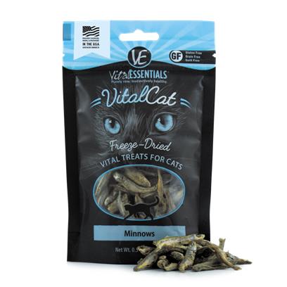 Vital Essentials Freeze-Dried Minnows Cat Treats - Single Ingredient, Grain Free (0.5 oz / 1.0 oz)
